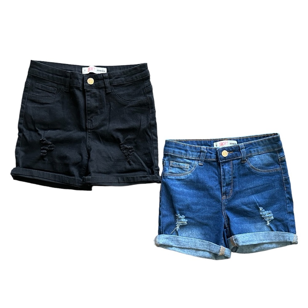 NWOT Denim Diva Two Pairs  of Jean Shorts for Girls.
